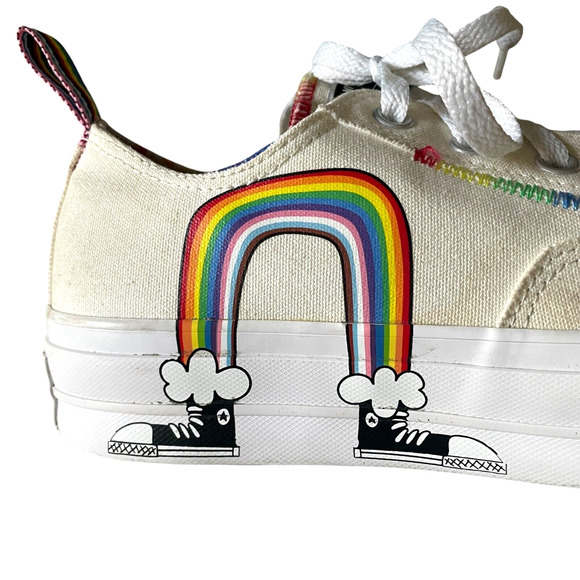 CONVERSE CTAS Lift OX Women's Size 11/EU 42.5 Rainbow Platform Sneakers A02264C - Picture 8 of 14